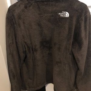 Brown Fuzzy Northface Zip-Up jacket